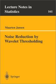 Cover of: Noise Reduction by Wavelet Thresholding