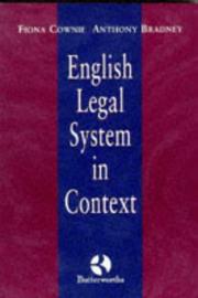 English legal system in context by Fiona Cownie, Anthony Bradney, Mandy Burton