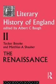 Cover of: The Literary History of England: Vol 2 | T. Brooke: M.A.
