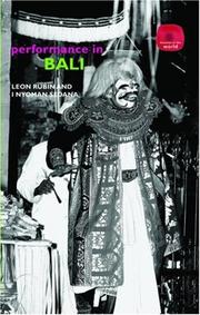 Cover of: Balinese Performance (Theatres of the World)