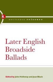 Cover of: Later English Broadside Ballads: Volume 2