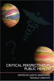 Critical Perspectives in Public Health by Green ; Labonte