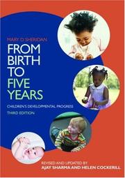 Cover of: From Birth to Five Years by Sharma/Sheridan