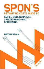 Cover of: Spon's Estimating Cost Guide to Small Groundworks, Landscaping and Gardening