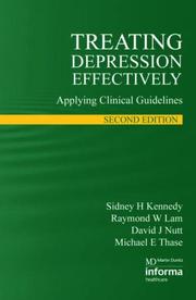 Cover of: Treating Depression Effectively: Applying Clinical Guidelines, Second Edition