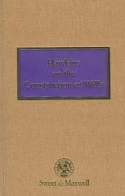 Hawkins on the construction of wills