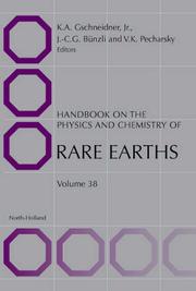 Cover of: Handbook on the Physics and Chemistry of Rare Earths, Volume 38