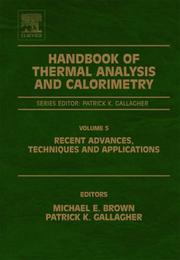 Cover of: Handbook of Thermal Analysis and Calorimetry, Volume 5 by 