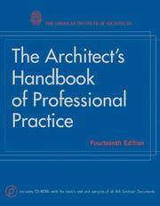 The Architect's Handbook of Professional Practice by American Institute of Architects.