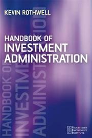 Handbook of investment administration