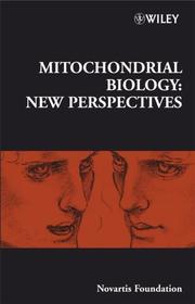 Cover of: Mitochondrial Biology: New Perspectives (Novartis Foundation Symposia)