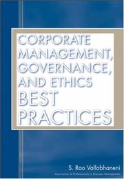 Corporate management, governance, and ethics best practices