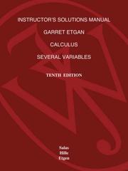 Cover of: ISM t/a Calculus: Several Var,(ch13-19)
