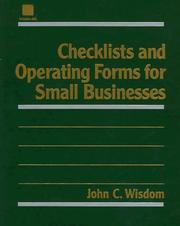 Cover of: Checklists and Operating Forms for Small Businesses (1997)(Book & 3.5 inch disk)