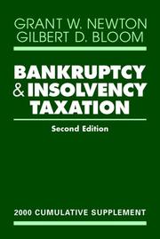 Cover of: Bankruptcy and Insolvency Taxation, 2000 Cumulative Supplement, 2nd Edition