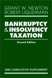 Cover of: Bankruptcy and Insolvency Taxation: 2002 Cumulative Supplement