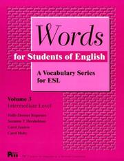Cover of: Words for Students of English : A Vocabulary Series for ESL, Vol. 3 (Pitt Series in English As a Second Language)