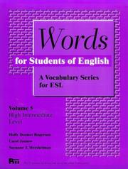 Cover of: Words for Students of English : A Vocabulary Series for ESL, Vol. 5 (Pitt Series in English As a Second Language)