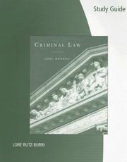 Cover of: Study Guide for Samaha's Criminal Law, 9th