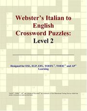 Cover of: Webster's Italian to English Crossword Puzzles by Philip M. Parker