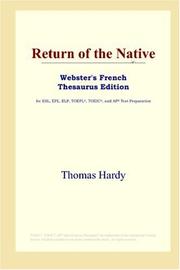 Cover of: Return of the Native (Webster's French Thesaurus Edition) by Thomas Hardy