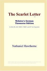 Cover of: The Scarlet Letter (Webster's German Thesaurus Edition) by Nathaniel Hawthorne