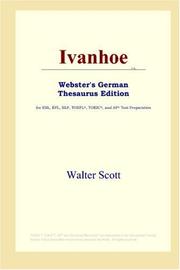 Cover of: Ivanhoe (Webster's German Thesaurus Edition) by Sir Walter Scott