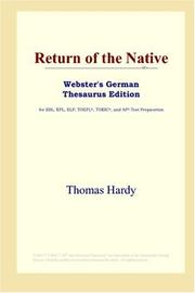 Cover of: Return of the Native (Webster's German Thesaurus Edition) by Thomas Hardy