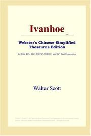 Cover of: Ivanhoe (Webster's Chinese-Simplified Thesaurus Edition) by Sir Walter Scott