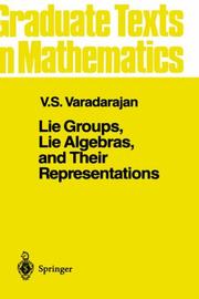 Lie groups, Lie algebras, and their representations by V. S. Varadarajan
