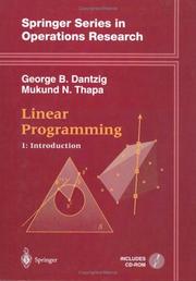 Cover of: Linear programming