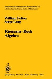 Cover of: Riemann-Roch algebra