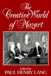 Cover of: The Creative World of Mozart