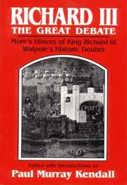 Cover of: Richard III: The Great Debate