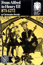 Cover of: From Alfred to Henry III by Brooke, Christopher