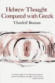 Hebrew thought compared with Greek by Thorleif Boman