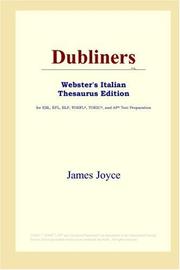 Cover of: Dubliners (Webster's Italian Thesaurus Edition) by James Joyce