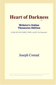 Cover of: Heart of Darkness (Webster's Italian Thesaurus Edition) by Joseph Conrad