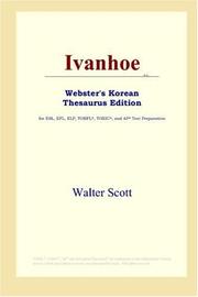 Cover of: Ivanhoe (Webster's Korean Thesaurus Edition) by Sir Walter Scott