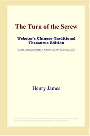 Cover of: The Turn of the Screw (Webster's Chinese-Traditional Thesaurus Edition) by Henry James