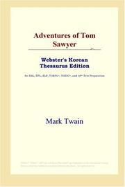 Cover of: Adventures of Tom Sawyer (Webster's Korean Thesaurus Edition) by Mark Twain