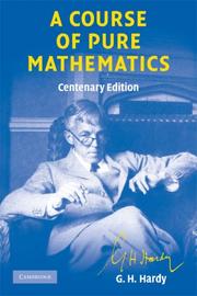 Cover of: A Course of Pure Mathematics