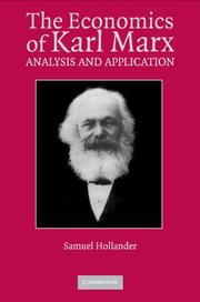Cover of: The Economics of Karl Marx: Analysis and Application (Historical Perspectives on Modern Economics)