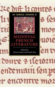 Cover of: The Cambridge Companion to Medieval French Literature (Cambridge Companions to Literature)