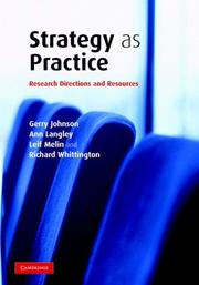 Cover of: Strategy as Practice: Research Directions and Resources