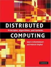 Cover of: Distributed Computing by Ajay Kshemkalyani, Mukesh Singhal