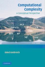 Cover of: Computational Complexity: A Conceptual Approach