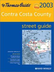 Cover of: Thomas Guide 2003 Contra Costa Country: Street Guide (Thomas Guide Contra Costa County Street Guide & Directory)