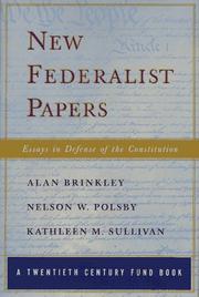 Cover of: New Federalist papers: essays in defense of the Constitution