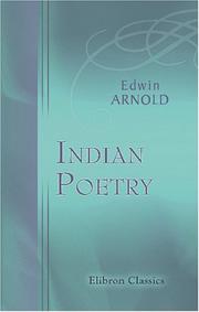 Cover of: Indian Poetry by Edwin Arnold